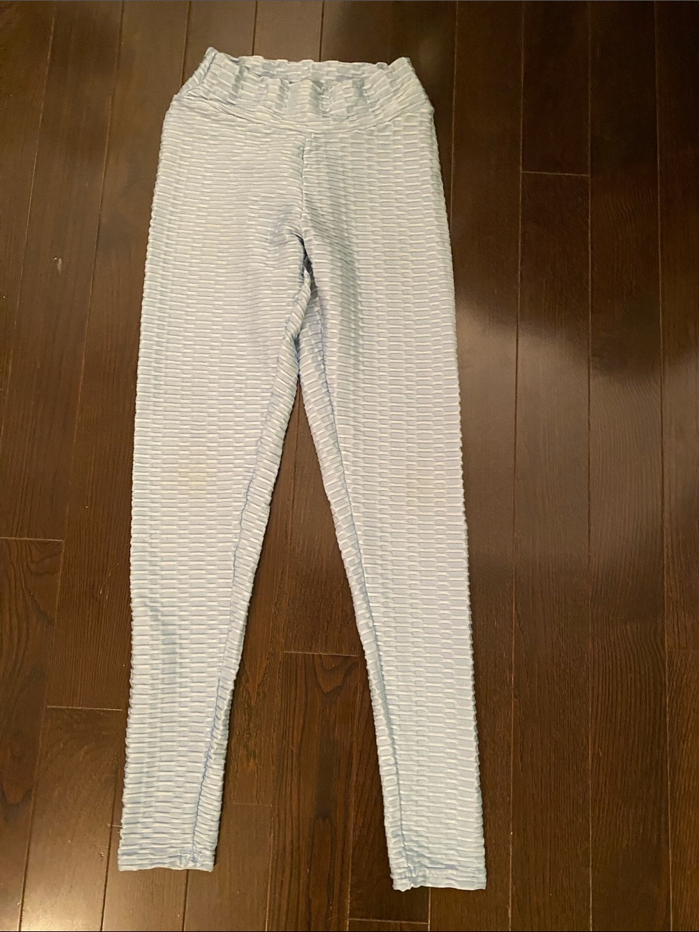 Light Blue Booty Snatching Workout Leggings